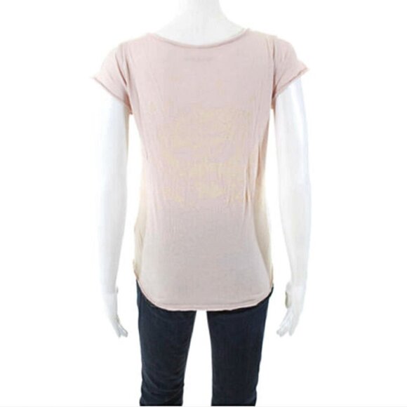Zadig & Voltaire Tunisian Skull Tee Blush Pink XS - Picture 1 of 8